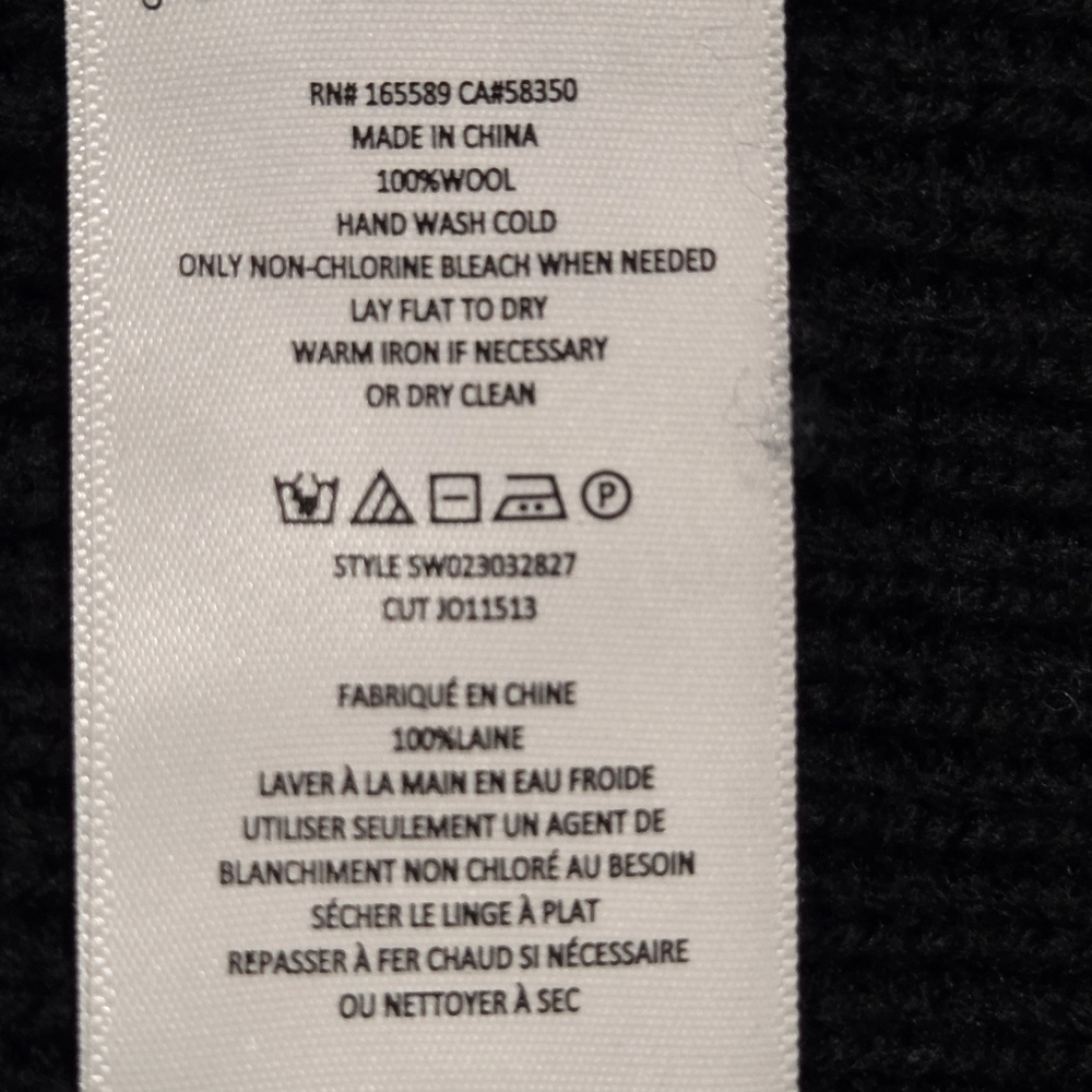 Joie Tandou Wool Sweater Black Turtleneck Sweater Mockneck Large - Picture 8 of 8